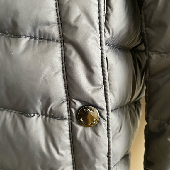 BOSS Navy Blue Quilted Bomber Jacket size 40R - Picture 2 of 7